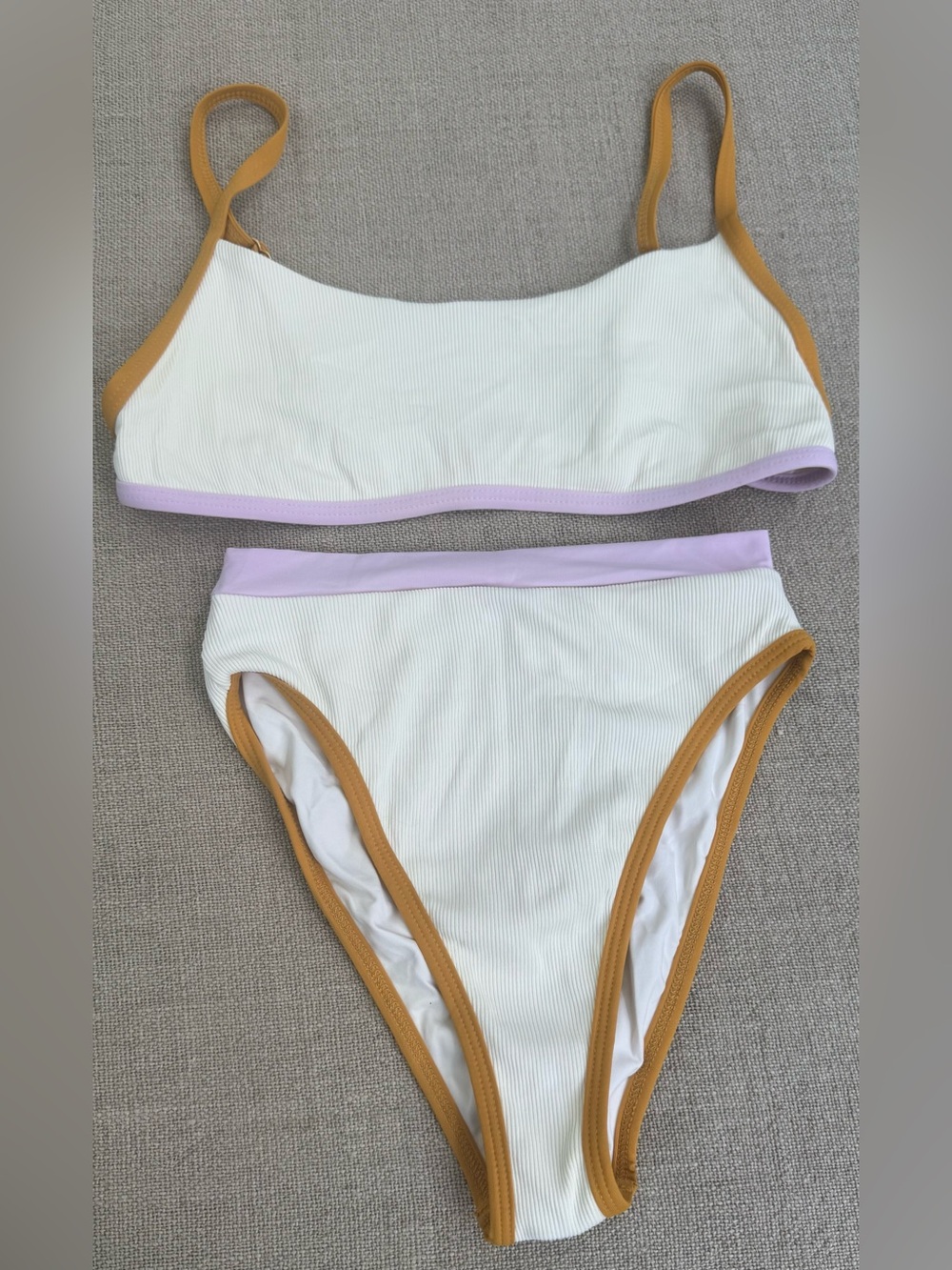 L Space Gemma Ribbed Bikini Top and High Waisted Bitsy Bottoms